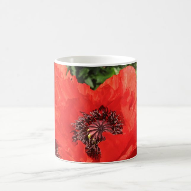 Roter Mohn Kaffeetasse (Mittel)