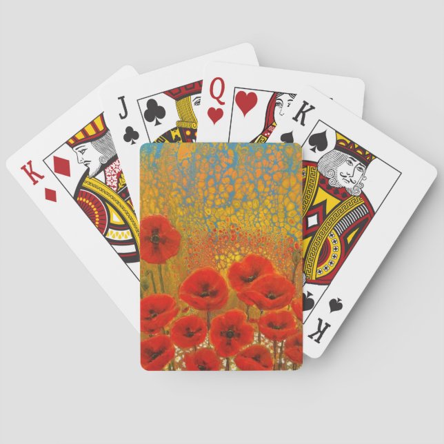 Roter Mohn Spielkarten (Rückseite)