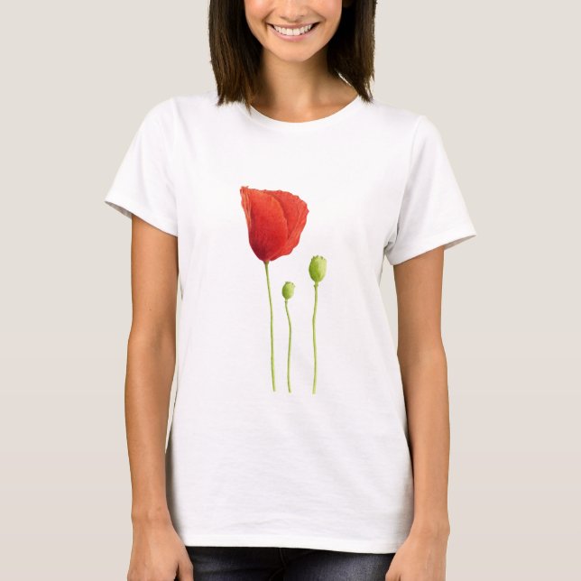 Roter Mohn-T - Shirt (Vorderseite)
