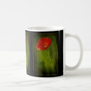 Roter Mohn Vintage-Münchner Tasse