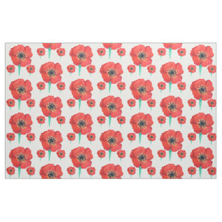 Roter Mohnanstrich Blume Stoff