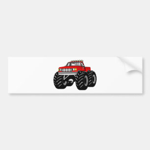 ROTER MONSTER-LKW AUTOAUFKLEBER