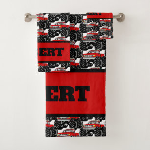 Roter Monster-LKW: ROBERT Badhandtuch Set