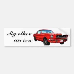 Roter Mustang Autoaufkleber