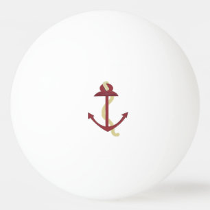 Roter nautischer Anker Tischtennisball
