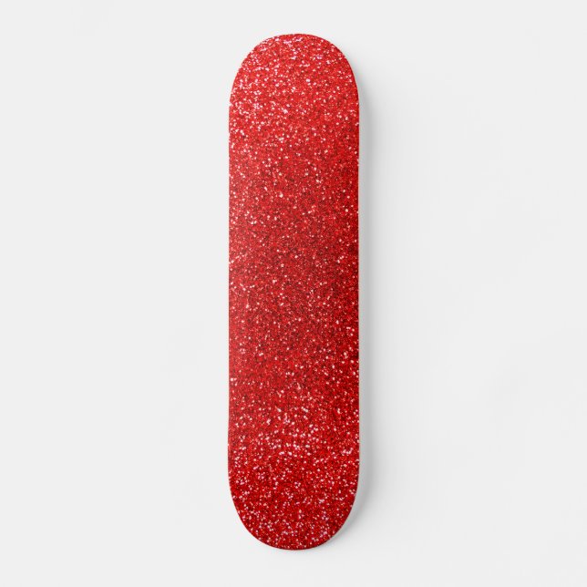 Roter NeonGlitter Skateboard (Vorderseite)