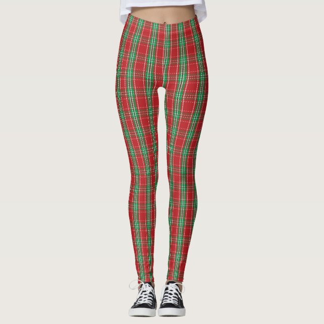 Roter Niedlicher Bauernhof Rustikaler Urlaub Karie Leggings (Vorderseite)