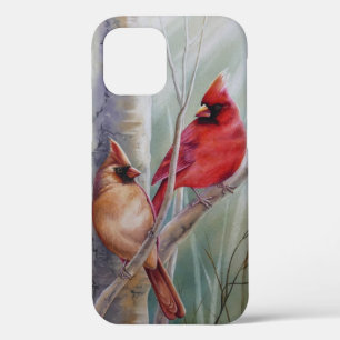 Roter Nördlicher Kardinal Vogelparcours Wasserfar Case-Mate iPhone Hülle