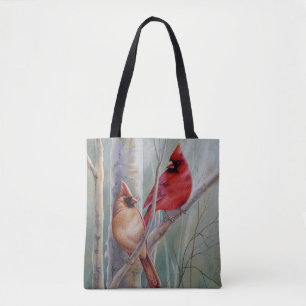 Roter Nördlicher Kardinal Vogelparcours Wasserfar Tasche
