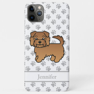 Roter Norfolk Terrier Cartoon Hund & Name Case-Mate iPhone Hülle