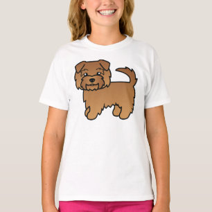 Roter Norfolk Terrier Süßer Cartoon-Hund T-Shirt