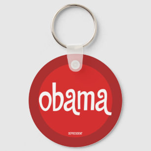Roter Obama für FriedensSchlüsselanhänger Schlüsselanhänger