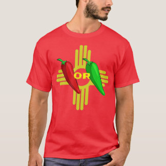 Roter oder grüner Chile Hatch New Mexico Zia 1 T-Shirt