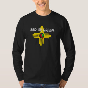 Roter oder grüner Chile Weihnachtsfest New Mexico T-Shirt