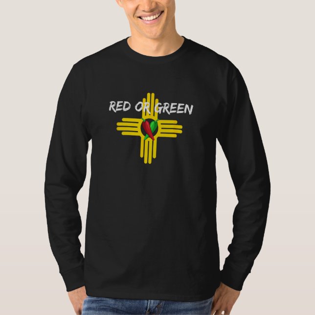 Roter oder grüner Chile Weihnachtsfest New Mexico  T-Shirt (Vorderseite)