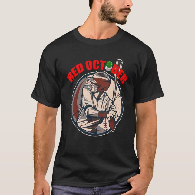 Roter Oktober Philadelphia Baseball T-Shirt (Vorderseite)