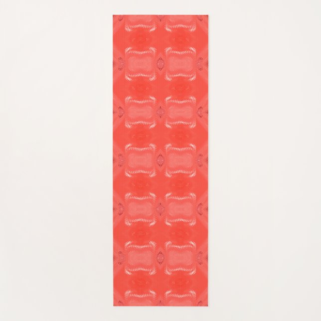 Roter Orange Nahtlose Muster warme Farben Yogamatte (Vorderseite)