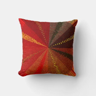 Roter Orange Spiral Vortex Outdoor Pillow Kissen