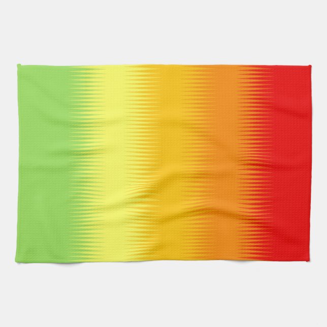 Roter orangefarbener gelber Combo Geschirrtuch (Horizontal)
