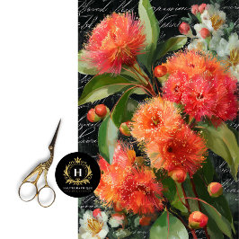 Roter Orangen blühend Gumnut Decoupage Seidenpapier