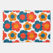 Roter Orangenblauer tropischer Blütensommer