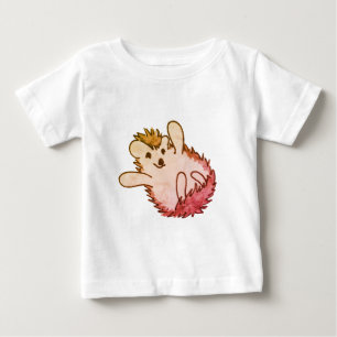 Roter Orangenhahn Niedlicher Igel Baby T-shirt