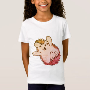 Roter Orangenhahn Niedlicher Igel T-Shirt