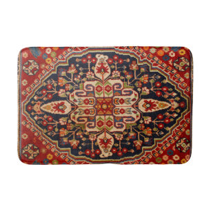 Roter Oranger Antiker Vintage Orientalischer Perse Badematte