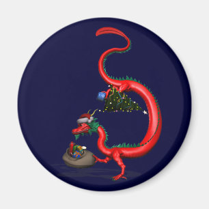 Roter Ostdrache Magnet