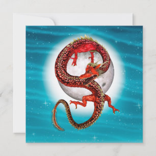 Roter Ostdrache - Mythische Fantasiewesen Karte