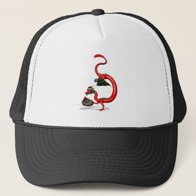 Roter Ostdrache Truckerkappe (Vorderseite)