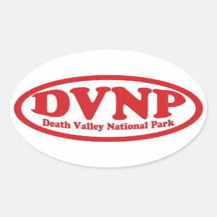 Roter ovaler Aufkleber des Death Valley National P