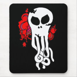 Roter Ozeanschädel Mousepad