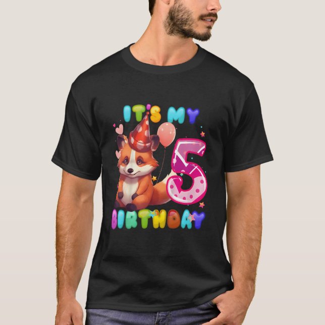 Roter Panda 5. Ich bin 5 T-Shirt (Vorderseite)