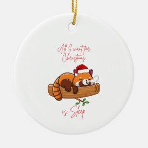 Roter Panda: Alles, was ich zu Weihnachten wollte, Keramik Ornament