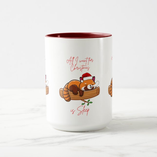 Roter Panda: Alles, was ich zu Weihnachten wollte, Tasse (Zentrum)