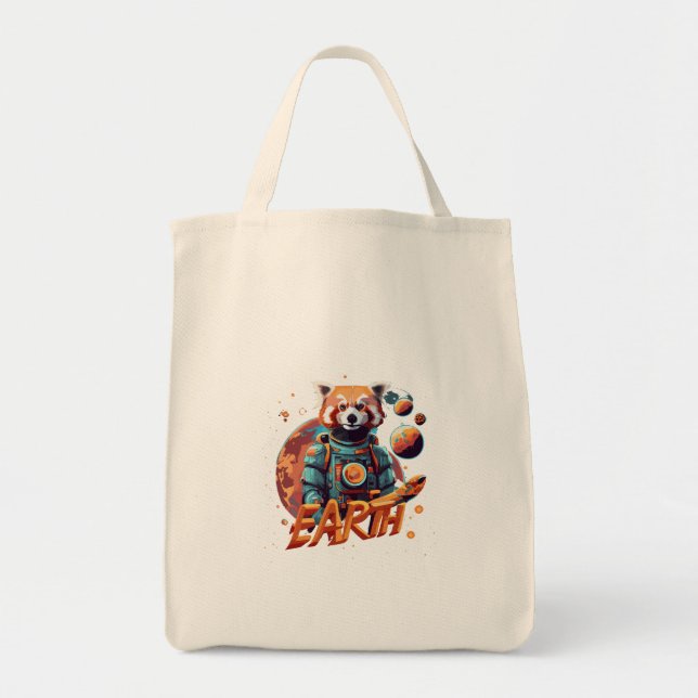 Roter Panda-Astronaut Tragetasche (Vorne)