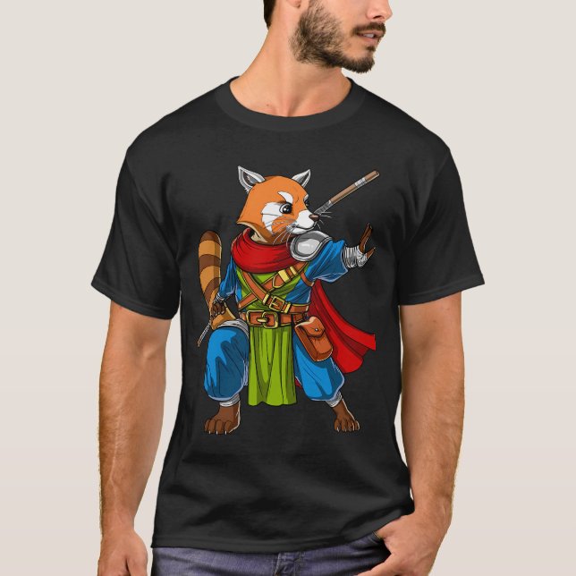 Roter Panda-Bär-Ninja T-Shirt (Vorderseite)