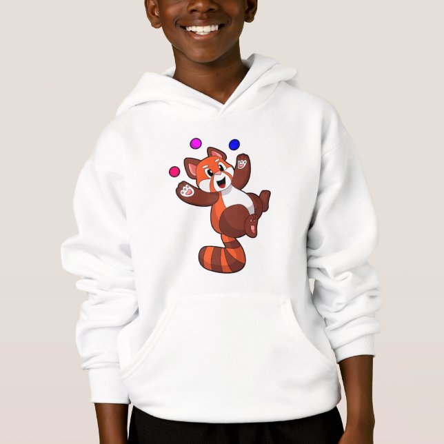 Roter Panda beim Juggle Circus.PNG Hoodie (Vorderseite)