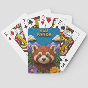 Roter Panda Bergwald Modern KlayKoo Spielkarten