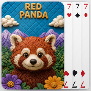 Roter Panda Bergwald Modern KlayKoo Spielkarten