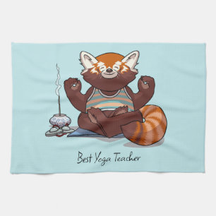 Roter Panda Bestes Yoga-Lehrer-Geschenk Tier Kunst Geschirrtuch