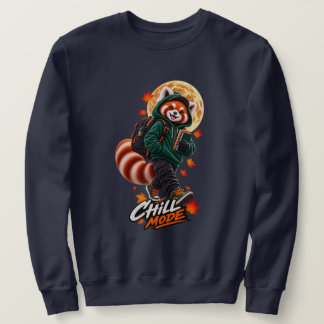 Roter Panda Chill Mode Schulabenteuer Sweatshirt