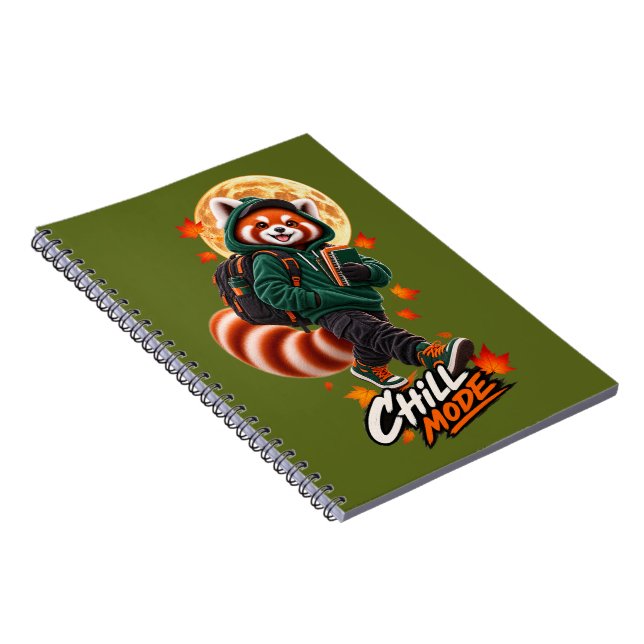 Roter Panda Chill Mode Schulnotizbuch Notizblock (Rechte Seite)