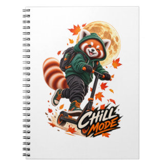 Roter Panda Chill Mode Schulnotizbuch Notizblock