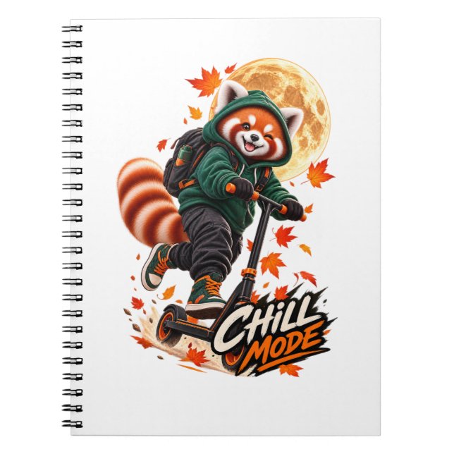 Roter Panda Chill Mode Schulnotizbuch Notizblock (Vorderseite)