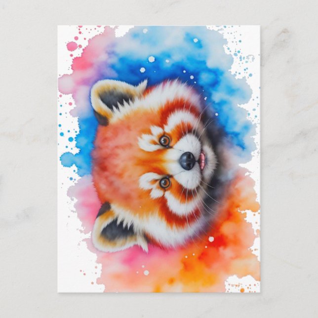 Roter Panda cute Postkarte (Vorderseite)