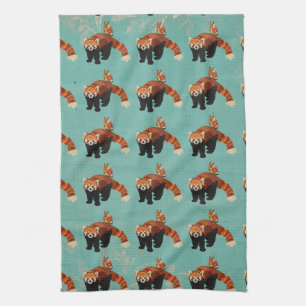 Roter Panda & Eule Handtuch