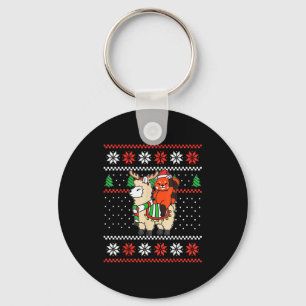 Roter Panda hässlicher Weihnachtspullover Renntier Schlüsselanhänger