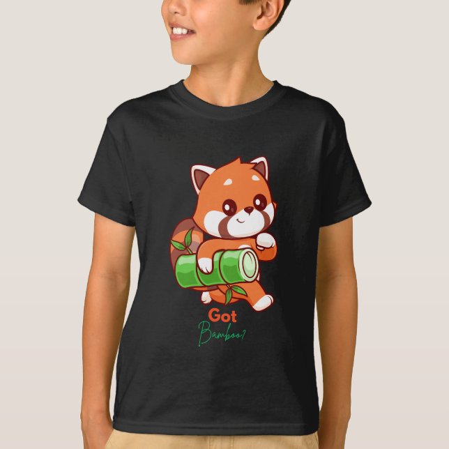 Roter Panda hat Bambus? T-Shirt (Vorderseite)